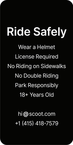 OB14SK10 (Bird One Ride Safely Sticker - Scoot)