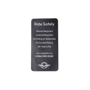 OB14SK1 (Bird One Ride Safely Sticker)